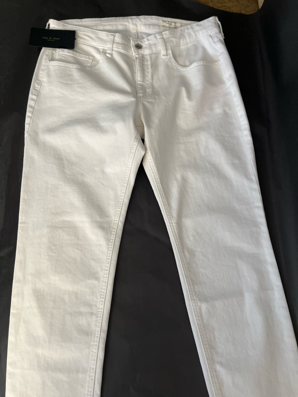 NWT Rag & Bone Dylan Low Rise Boyfriend White Jeans Size 30